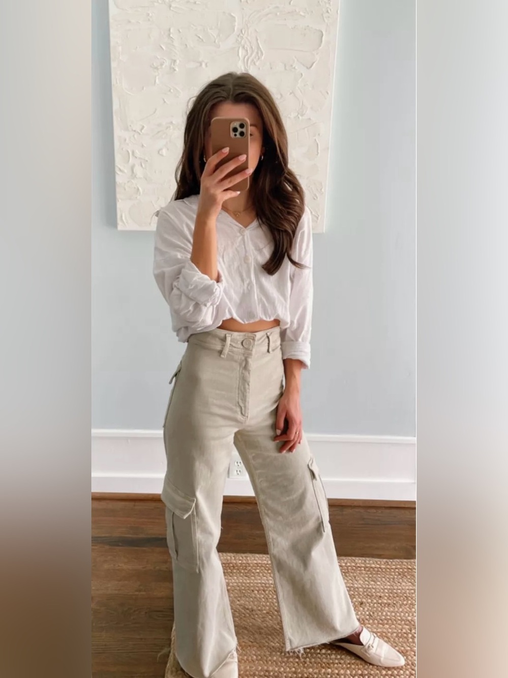 Zara Marine Cargo Pants Size 4